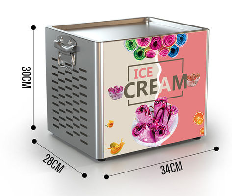 comprare Macchine per gelati frizzanti in acciaio inossidabile con padella quadrata singola fabbricazione online