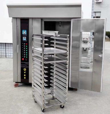 32Trays Forno rotativo per pane / Forno rotativo per la cottura Acciaio inossidabile Gas elettrico