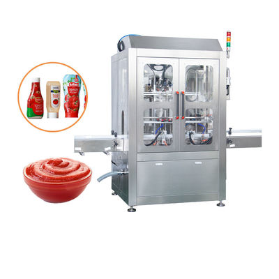 Pompa a pistoni completamente automatica Ketchup Pomodoro pasta bottiglia di riempimento macchina linea di produzione Pomodoro salsa di imballaggio macchina