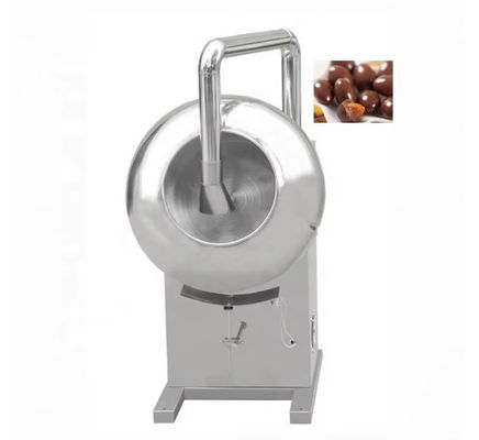 Macchina automatica commerciale per rivestimento di caramelle gommose a forma di orsetto, ricoperte di zucchero, cioccolato, arachidi e hamburger